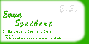 emma szeibert business card